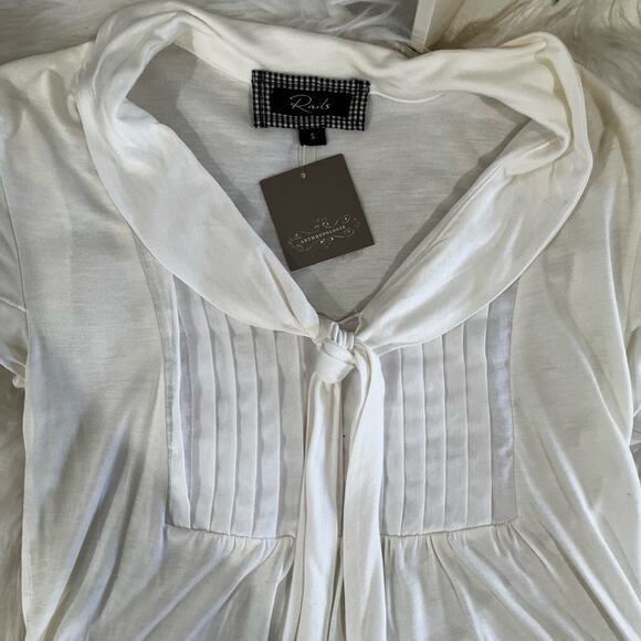 NEW ANTHRO Rails Romantic Casual Soft Pleated Flutter Lightweight T-Shirt S NWT - Picture 8 of 15